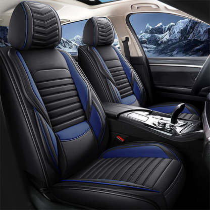 Amancarport Universal  Easy Install Waterproof Sport Style Leather Car Seat Cover Full Set (5 pcs)