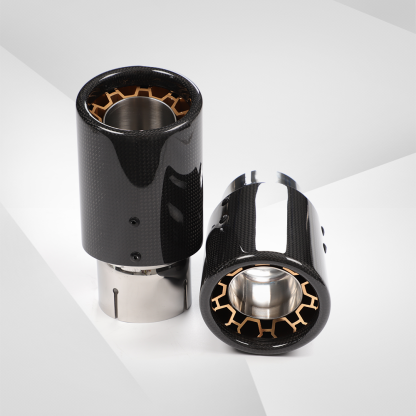 Universal Carbon Fiber & Aluminum Exhaust Tip - Tailpipe Nozzle Decoration for Cars