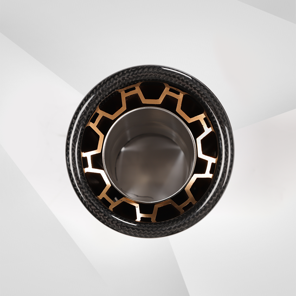 Universal Carbon Fiber & Aluminum Exhaust Tip - Tailpipe Nozzle Decoration for Cars