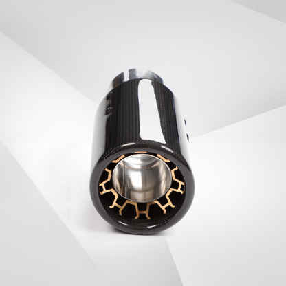 Universal Carbon Fiber & Aluminum Exhaust Tip - Tailpipe Nozzle Decoration for Cars