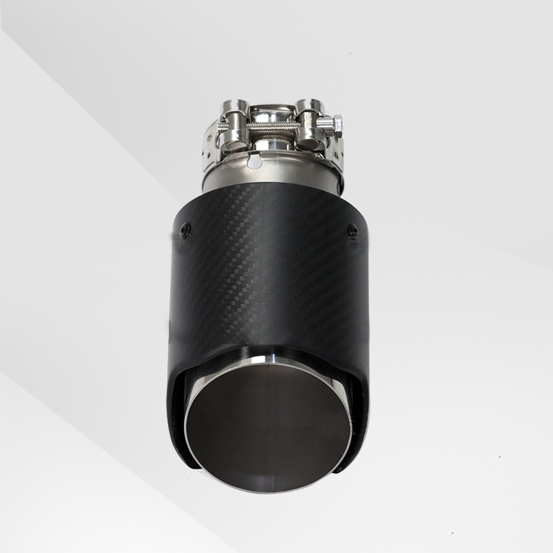 Universal Black Carbon Fiber Wave Lace Carbon Fiber Exhaust Tip