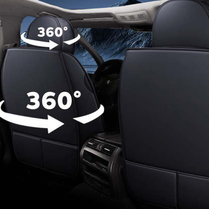 Universal 5-Seat Faux Leather Car Seat Covers Full Set – Waterproof & Airbag Safe Fit for Most Vehicles
