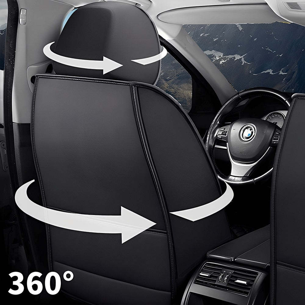 Universal 5-Seat Car Seat Covers – Full Coverage, Waterproof Faux Leather, Fits Most Cars, SUVs & Trucks