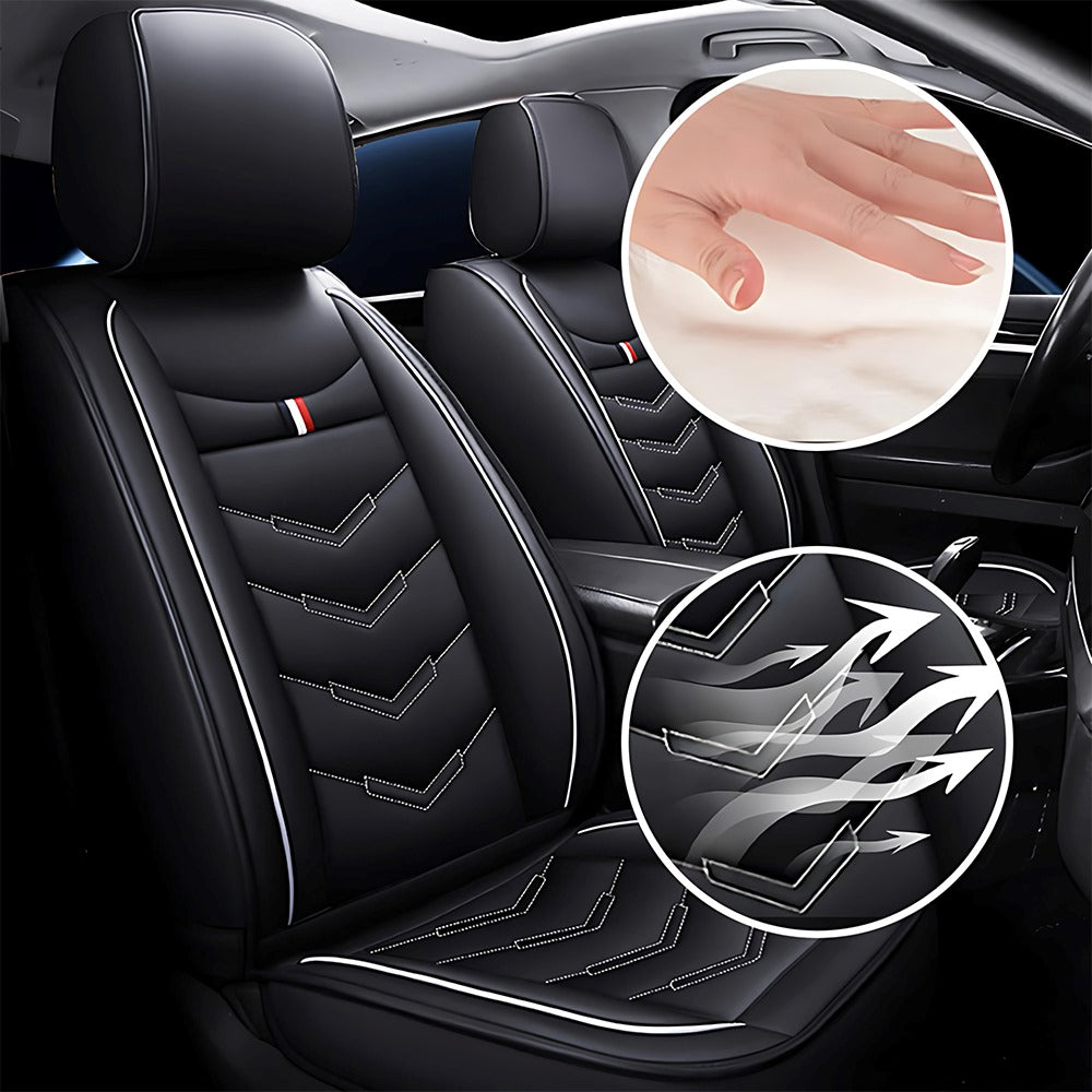 Universal Full Set Car Seat Covers – Premium Faux Leather, Waterproof & Scratch-Resistant for All Vehicles