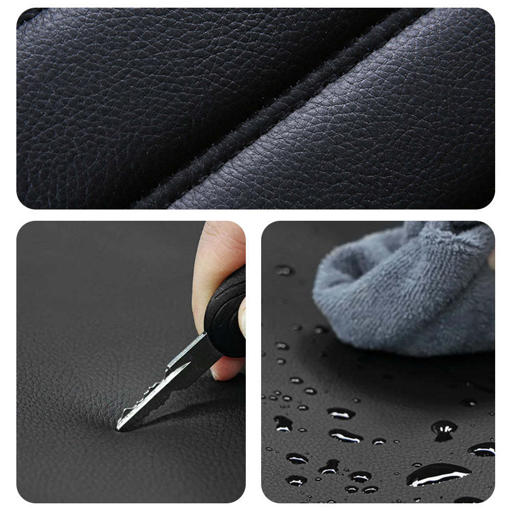 Universal 5-Seat Faux Leather Car Seat Covers Full Set – Waterproof & Airbag Safe Fit for Most Vehicles