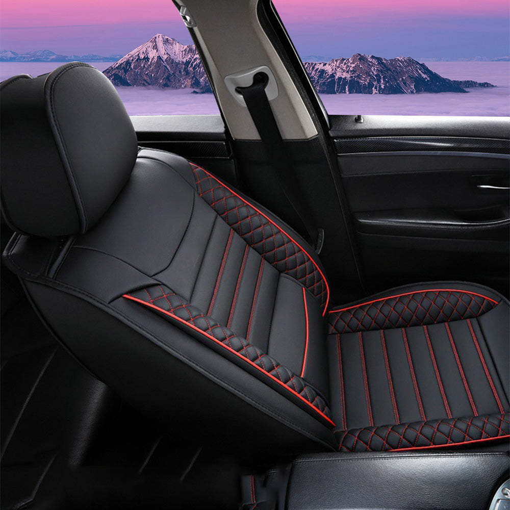 Universal 3D Car Seat Covers Full Set – 5-Piece Faux Leather, Waterproof & Breathable Design