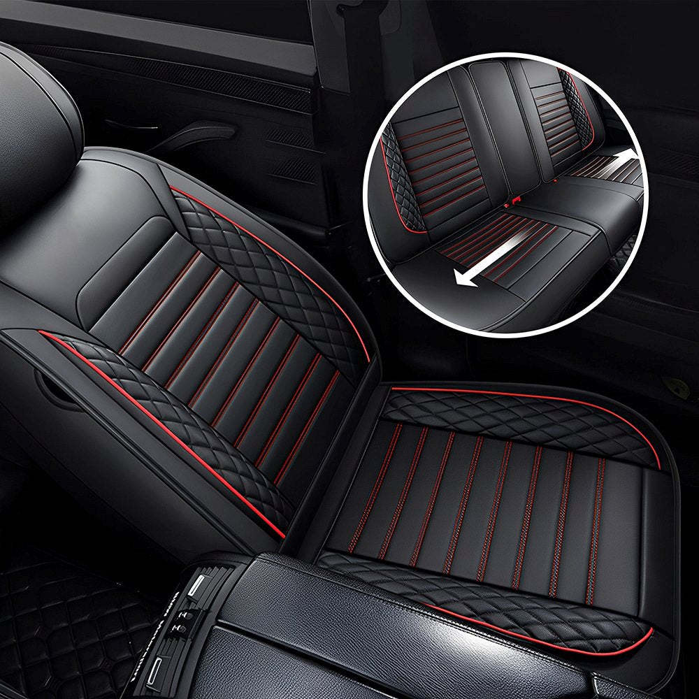 Full Set Car Seat Covers, Universal Leather Seat Covers for Most Cars, SUVs & Trucks – Waterproof Front & Back Protector