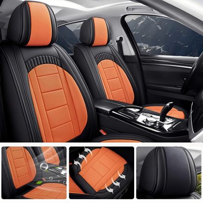 Universal 5-Seat Car Seat Covers – Full Coverage, Waterproof Faux Leather, Fits Most Cars, SUVs & Trucks