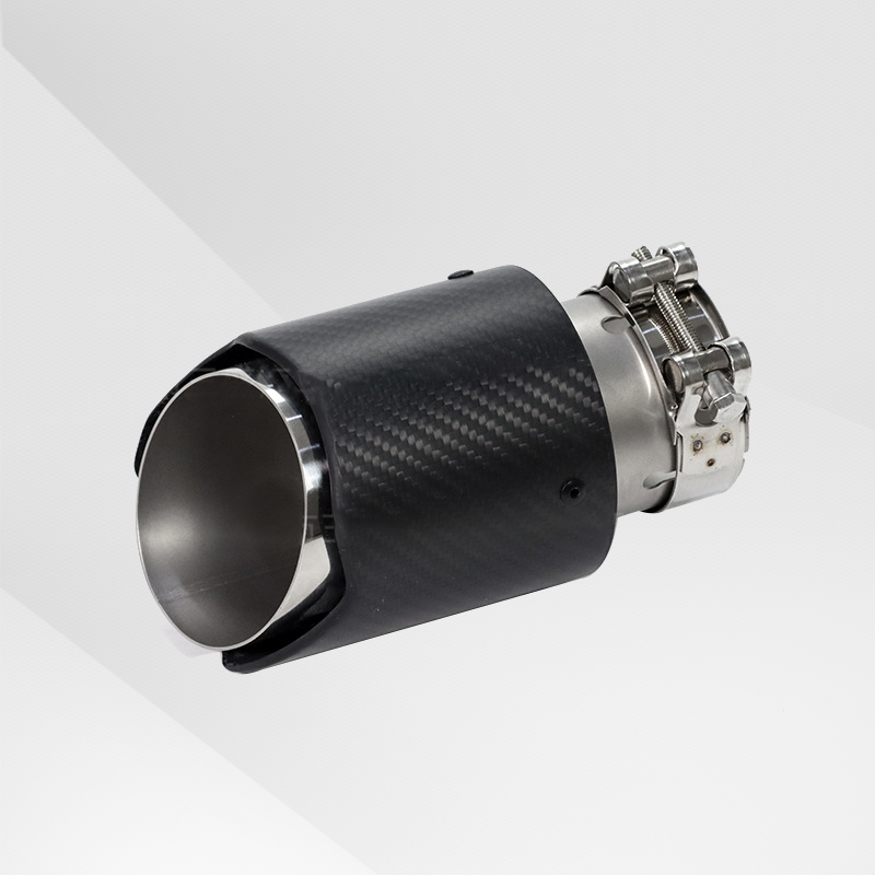 Universal Black Carbon Fiber Wave Lace Carbon Fiber Exhaust Tip