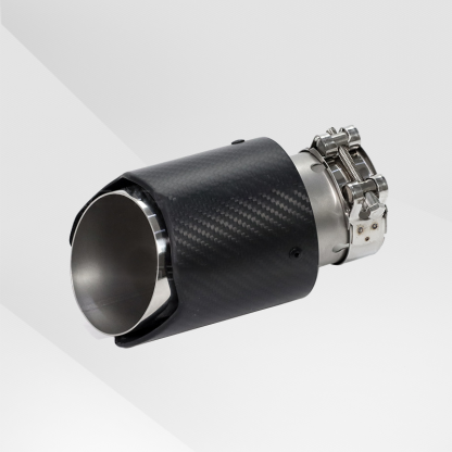 Universal Black Carbon Fiber Wave Lace Carbon Fiber Exhaust Tip