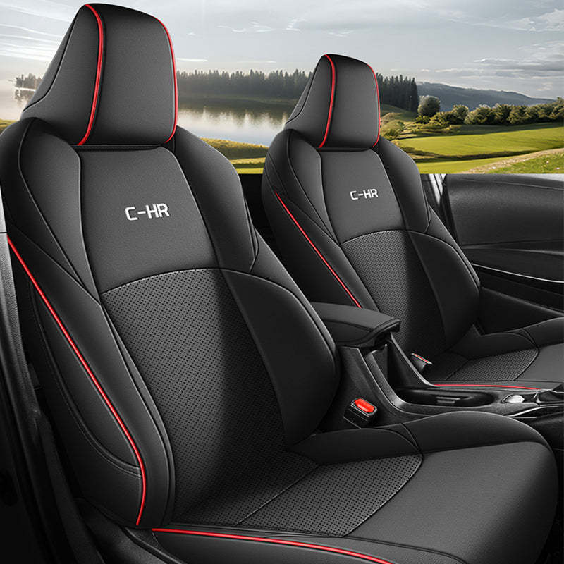 Unique Leather Car Seat Cover Full Set Special For Toyota CHR 17-23