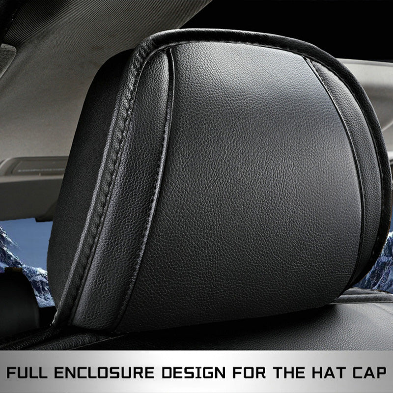 Full Set Car Seat Covers, Universal Leather Seat Covers for Most Cars, SUVs & Trucks – Waterproof Front & Back Protector