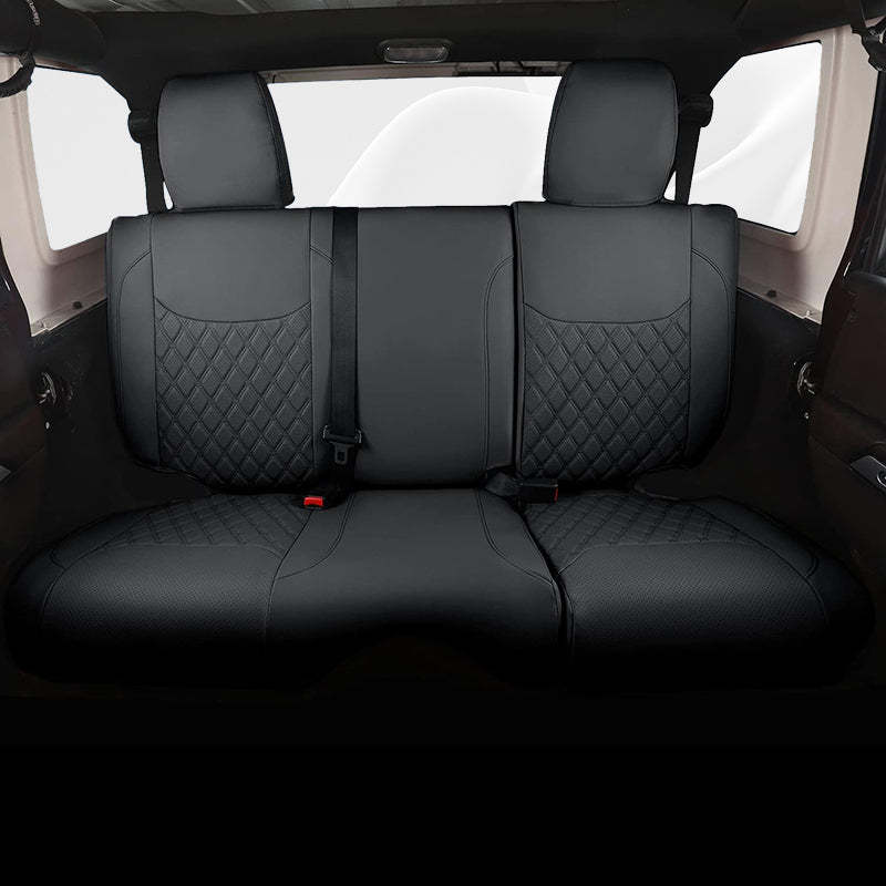 Premium Leather Car Seat Covers Full Set for Jeep Wrangler (2007-2024)