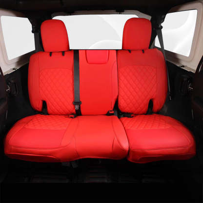 Premium Leather Car Seat Covers Full Set for Jeep Wrangler (2007-2024)