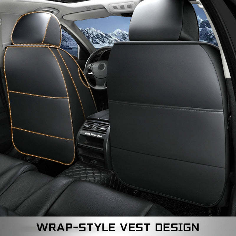 Full Set Car Seat Covers, Universal Leather Seat Covers for Most Cars, SUVs & Trucks – Waterproof Front & Back Protector