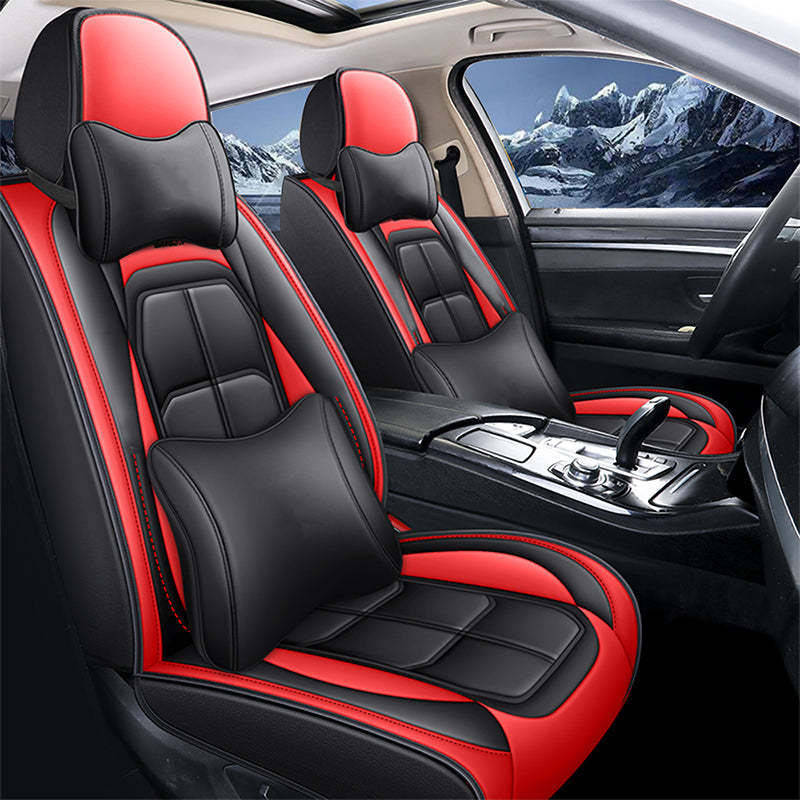 Amancarport Sports Style Wear Resistant Wrinkle Resistant  Full Set Car Seat Covers For 5 Seats