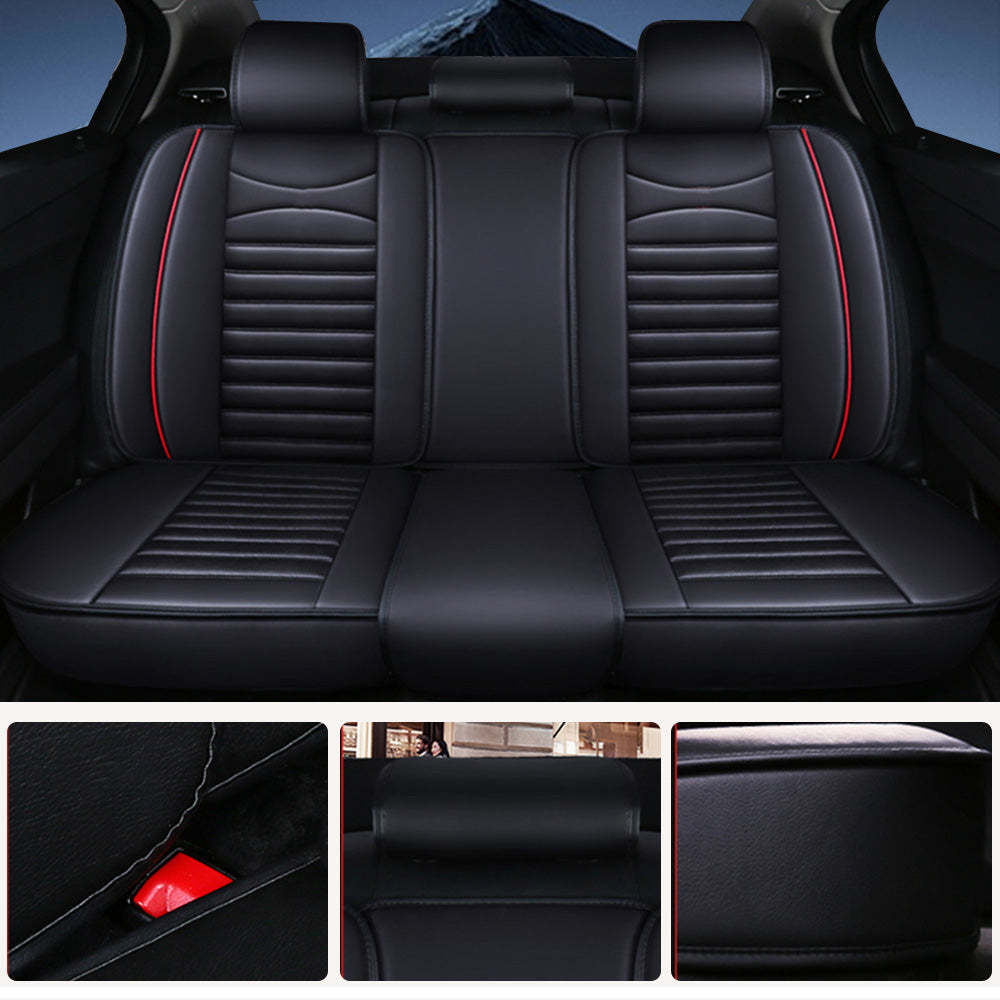 Universal 5-Seat Faux Leather Car Seat Covers Full Set – Waterproof & Airbag Safe Fit for Most Vehicles