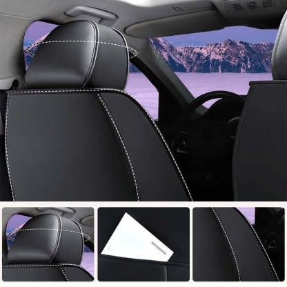 Universal 3D Car Seat Covers Full Set – 5-Piece Faux Leather, Waterproof & Breathable Design