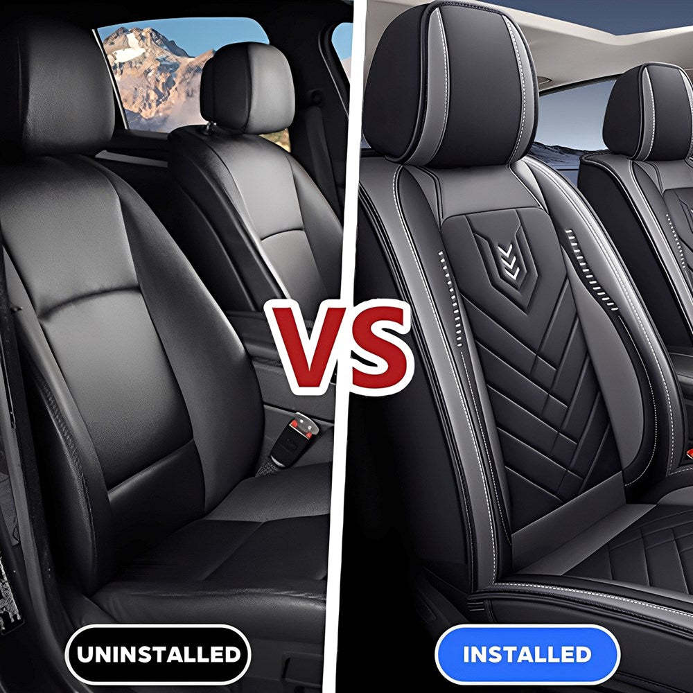 Premium Universal 5-Seat Car Seat Covers – Faux Leather Full Set for Cars, SUVs & Pickups