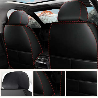 Luxury Faux Leather Car Seat Covers – 5-Seat Universal Fit, Waterproof & Wear-Resistant Full Set