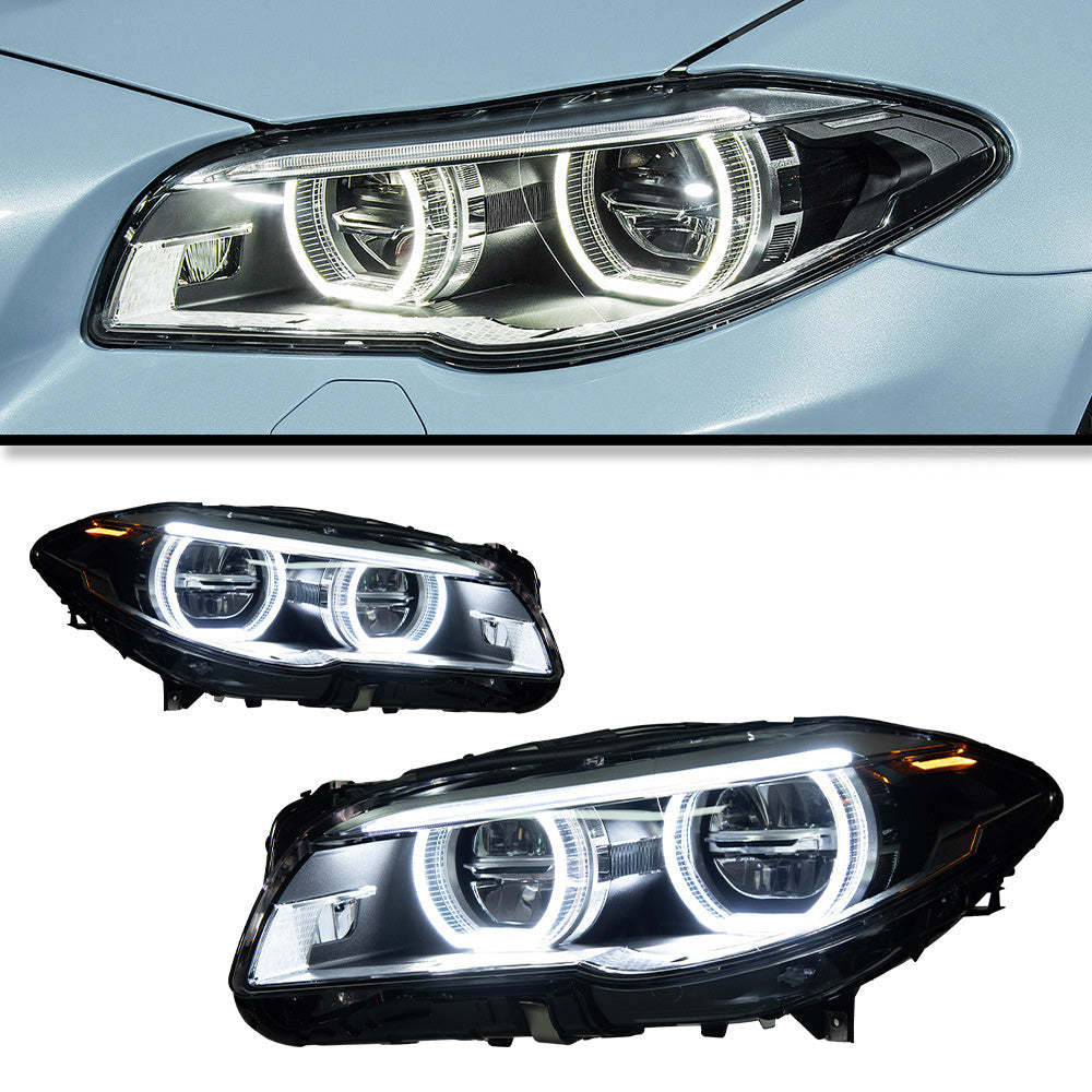 For BMW 5 Series F10 (2011–2017) OEM LCI Style LED Headlights Upgrade Fits – Factory HID Models Only
