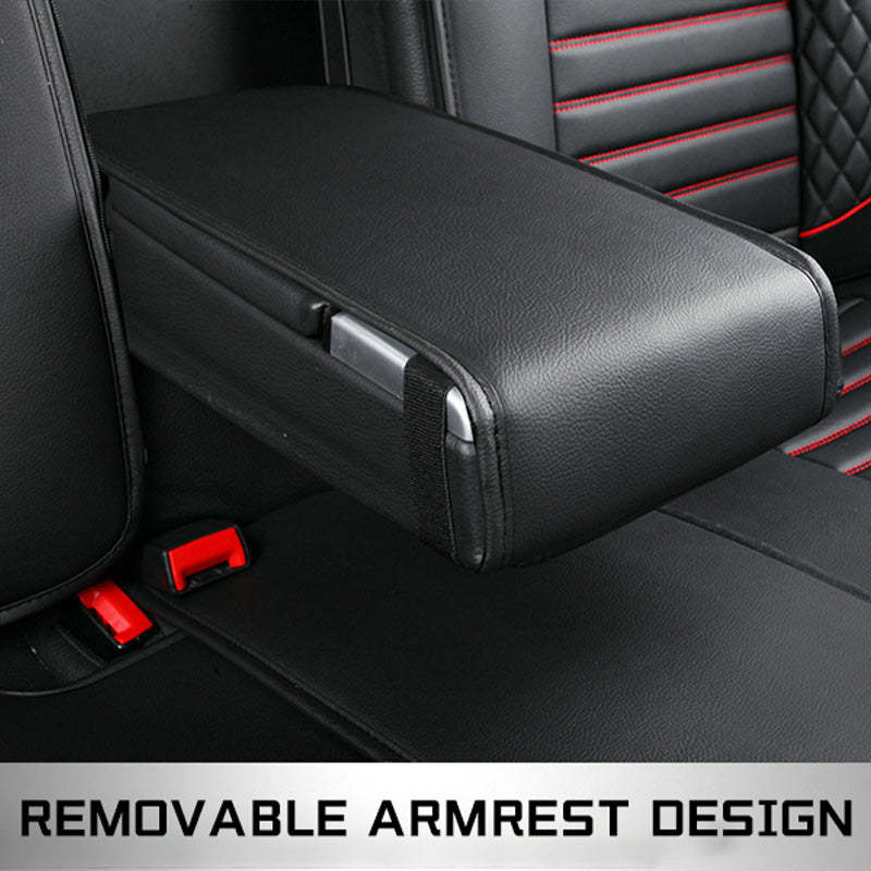 Full Set Car Seat Covers, Universal Leather Seat Covers for Most Cars, SUVs & Trucks – Waterproof Front & Back Protector