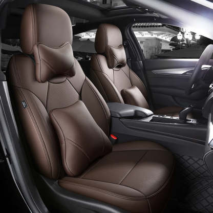 Amancarport All-Inclusive Design Leather Seat Covers Full Set Custom for Cadillac CT4/CT5 (2020-2025)