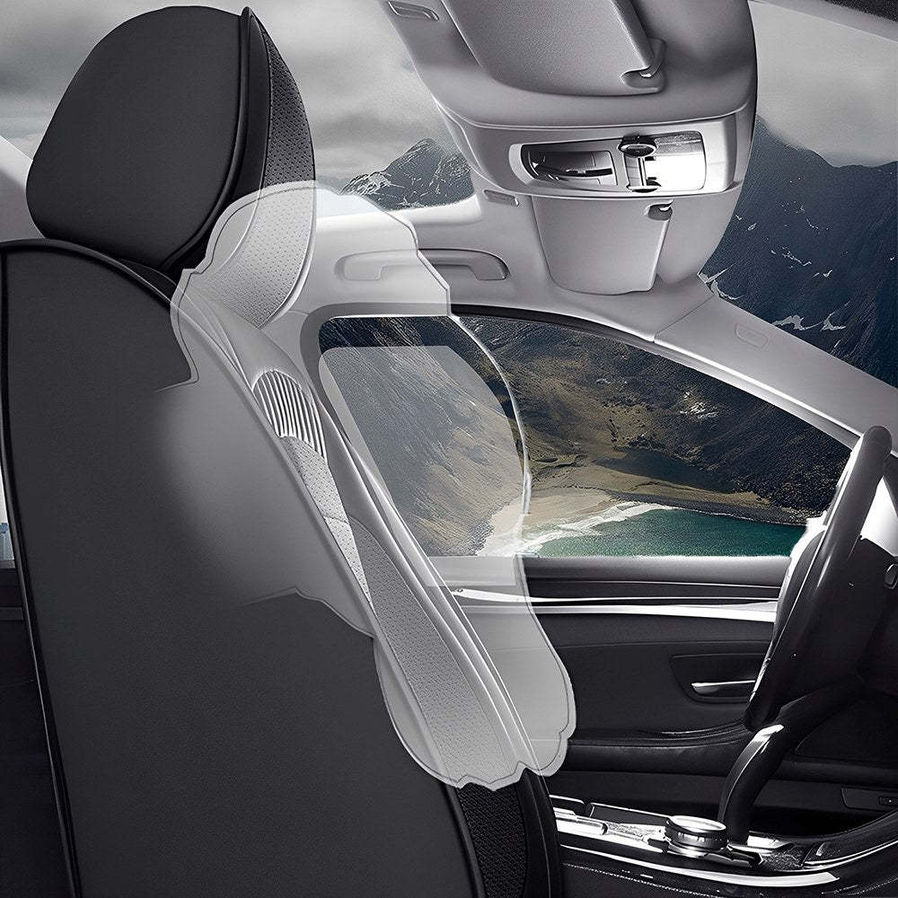 Universal 5-Seat Car Seat Covers – Full Coverage, Waterproof Faux Leather, Fits Most Cars, SUVs & Trucks