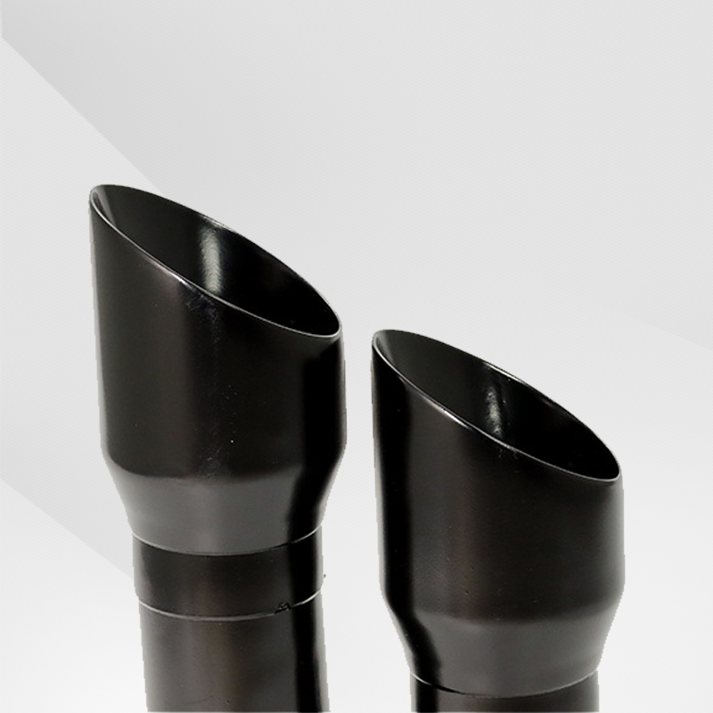 NEW Dual Slant-Cut Stainless Steel Exhaust Tip – 3" Inlet, 8.27" Outlet, 16" Long Universal Bolt-On Exhaust Pipe