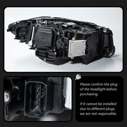 For BMW 5 Series F10 2010-2017 Snake Eyes Style LED Lens Headlights Assembly Upgrade