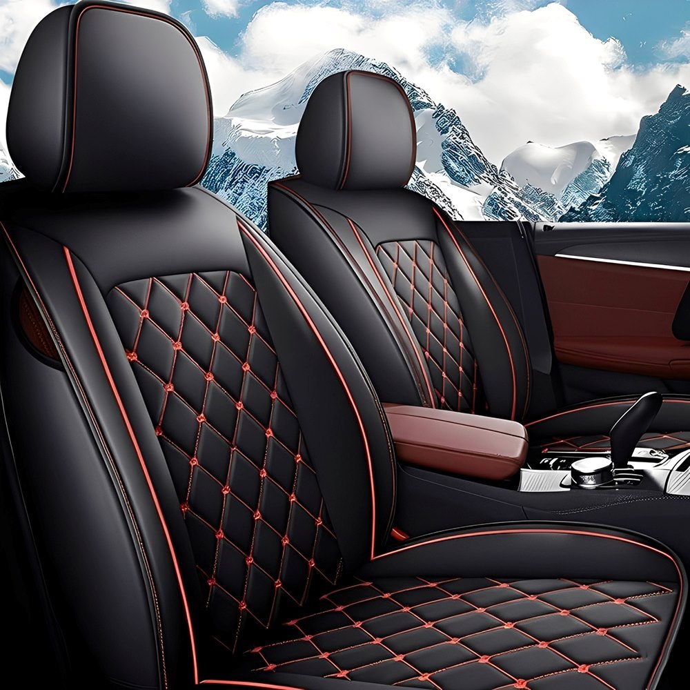 Luxury Car Seat Covers – Premium Faux Leather, Waterproof Full Set for