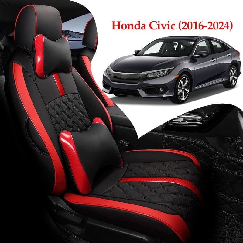 Special For Honda Civic (2016-2025) Leather Car Seat Cover Full Set