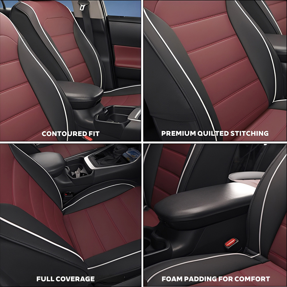 Universal Faux Leather Car Seat Covers – 5-Piece Waterproof Seat Protector for Most Vehicles