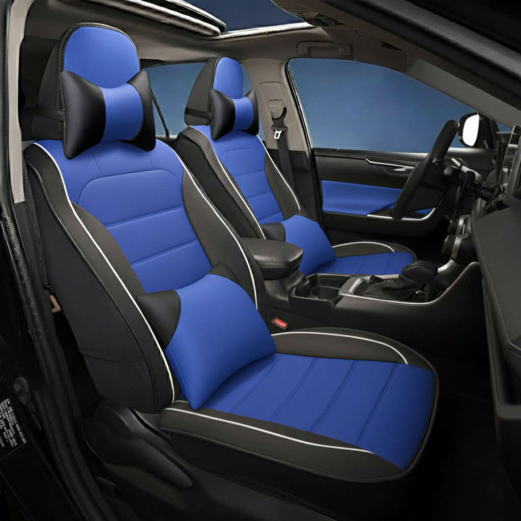 Universal Faux Leather Car Seat Covers – 5-Piece Waterproof Seat Protector for Most Vehicles