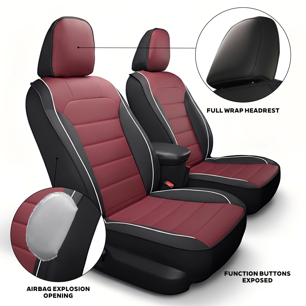 Universal Faux Leather Car Seat Covers – 5-Piece Waterproof Seat Protector for Most Vehicles