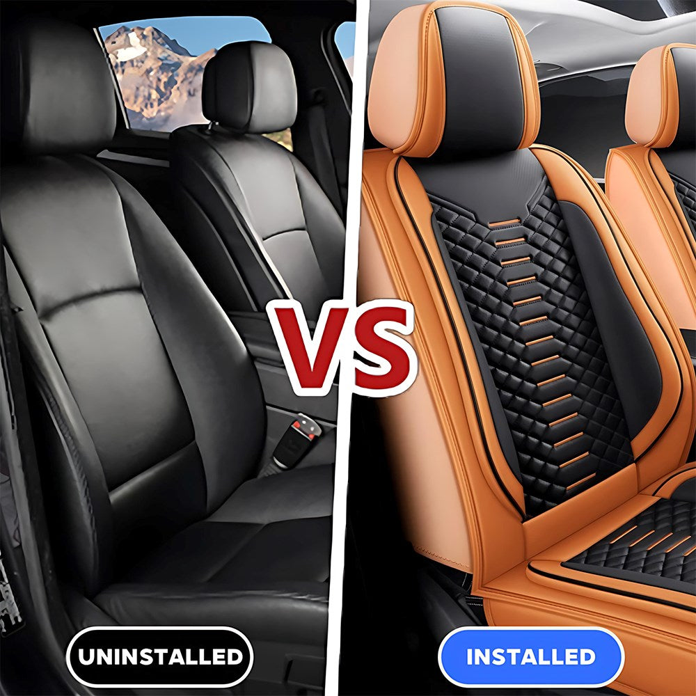 Universal Fit 5-Seat Car Seat Covers – Breathable Faux Leather Full Set for Cars, SUVs & Trucks