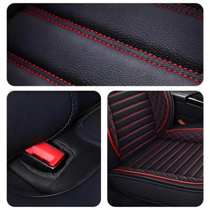 5-Piece Car Seat Covers Full Set – Universal Faux Leather Cushions for Cars, SUVs & Trucks