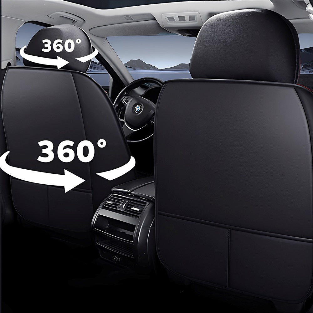 5-Piece Car Seat Covers Full Set – Universal Faux Leather Cushions for Cars, SUVs & Trucks