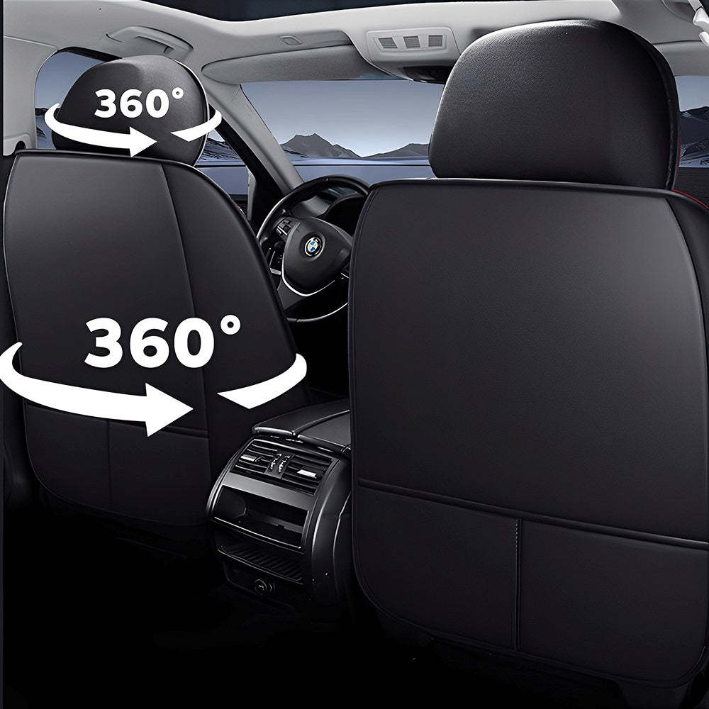 5-Piece Car Seat Covers Full Set – Universal Faux Leather Cushions for Cars, SUVs & Trucks