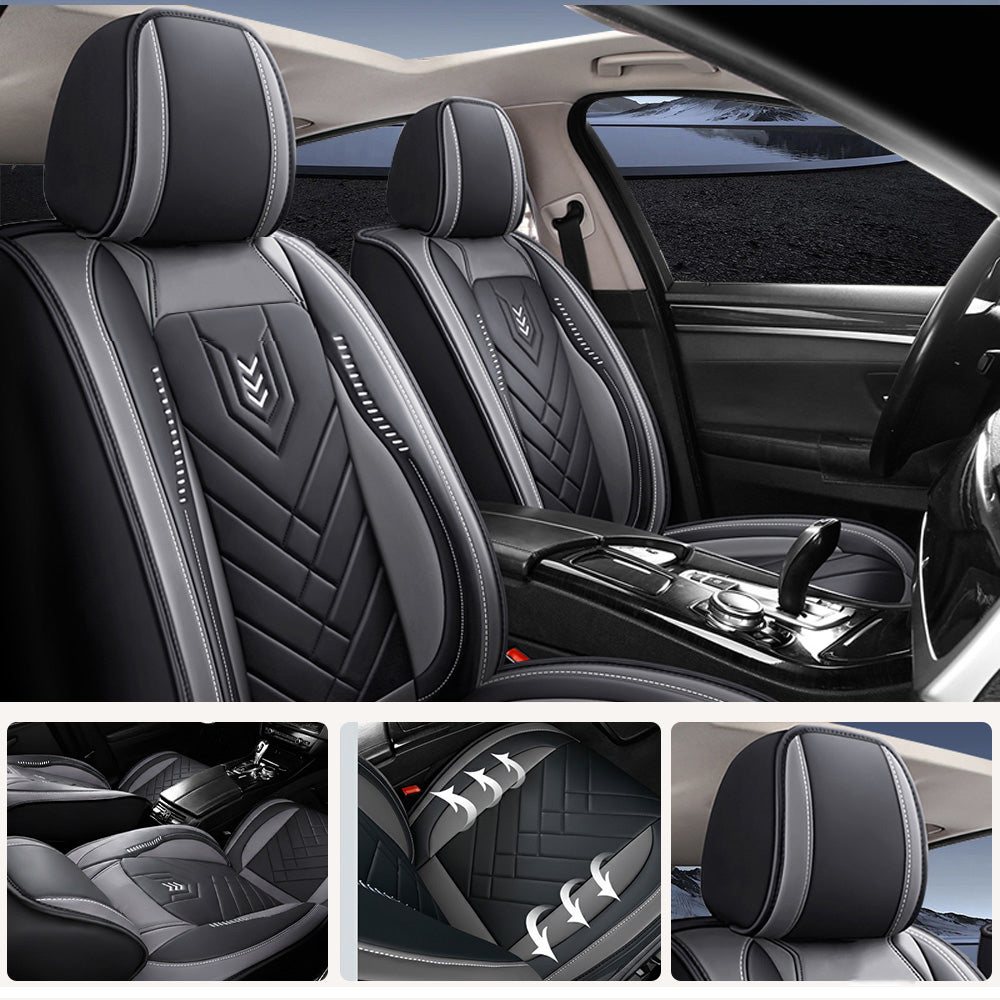 Premium Universal 5-Seat Car Seat Covers – Faux Leather Full Set for Cars, SUVs & Pickups