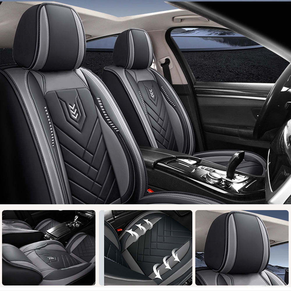 Premium Universal 5-Seat Car Seat Covers – Faux Leather Full Set for Cars, SUVs & Pickups