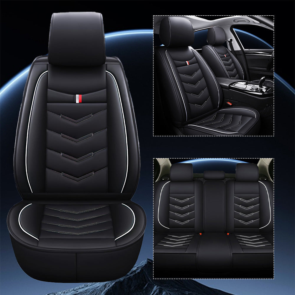 Universal Full Set Car Seat Covers – Premium Faux Leather, Waterproof & Scratch-Resistant for All Vehicles