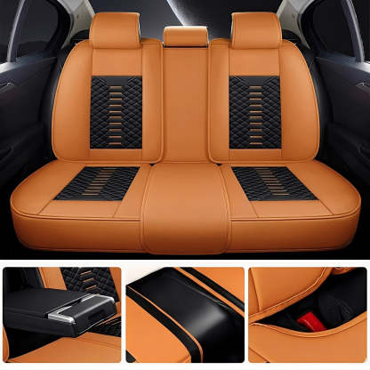 Universal Fit 5-Seat Car Seat Covers – Breathable Faux Leather Full Set for Cars, SUVs & Trucks