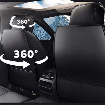 Luxury Car Seat Covers – Premium Faux Leather, Waterproof Full Set for 5-Seat Cars, SUVs & Trucks