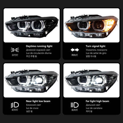 BMW 1 Series F20 2015-2018 LED Lens Headlights
