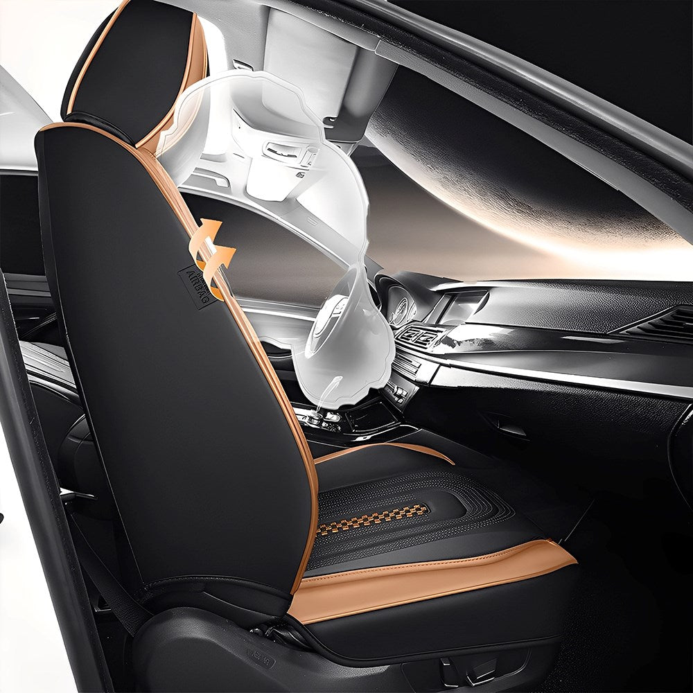 5-Piece Universal Faux Leather Car Seat Covers – Waterproof Cushion Protectors for All Vehicles