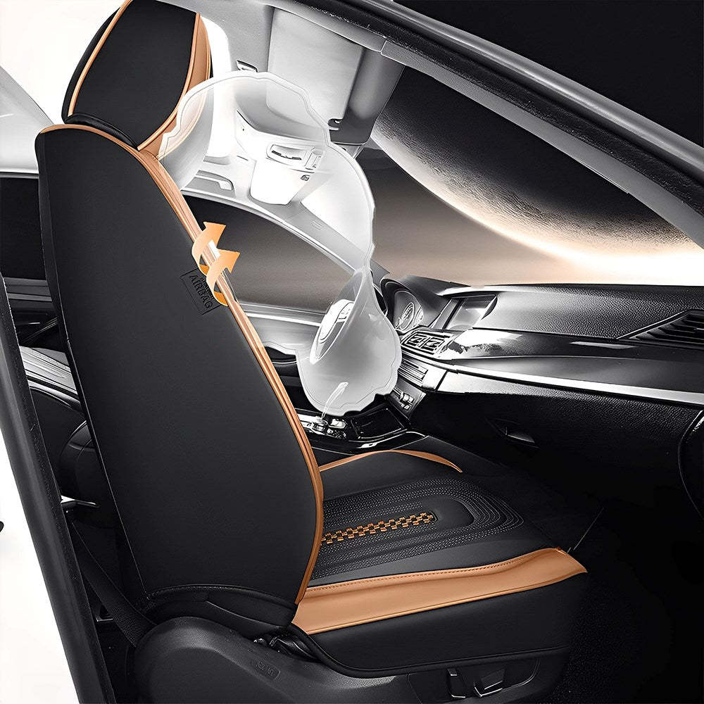 5-Piece Universal Faux Leather Car Seat Covers – Waterproof Cushion Protectors for All Vehicles