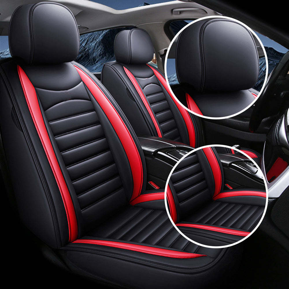Universal 5-Seat Faux Leather Car Seat Covers Full Set – Waterproof & Airbag Safe Fit for Most Vehicles