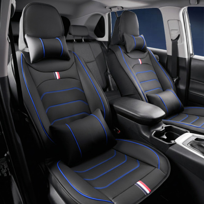 Universal Faux Leather Car Seat Covers 5-Piece Set – Waterproof, Easy Install, Fit SUV, Sedan & Truck