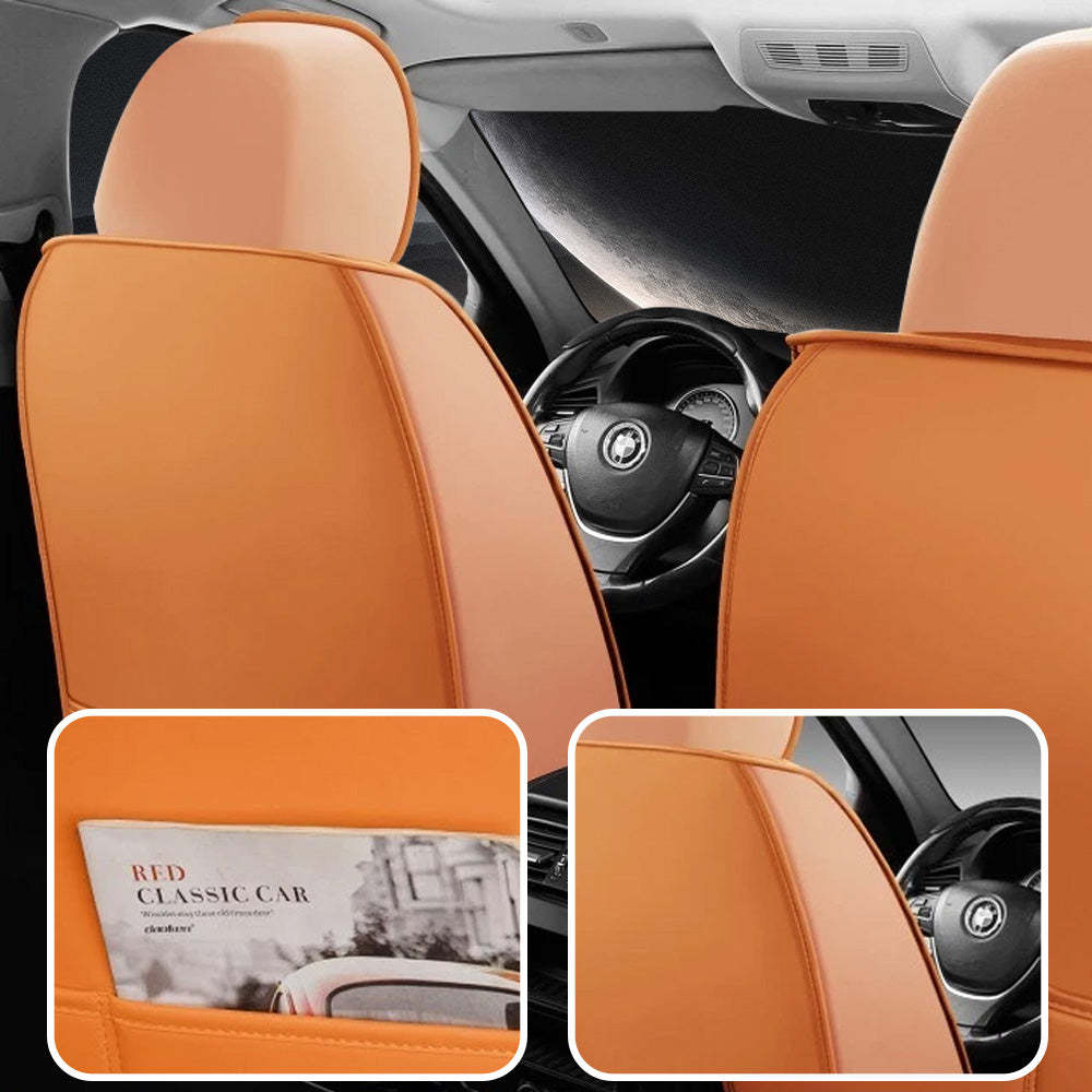 Universal Fit 5-Seat Car Seat Covers – Breathable Faux Leather Full Set for Cars, SUVs & Trucks
